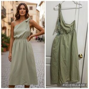 Heyson Sage One-Shoulder cut out Dress size L